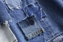 "Re:make" patchwork denim half pants