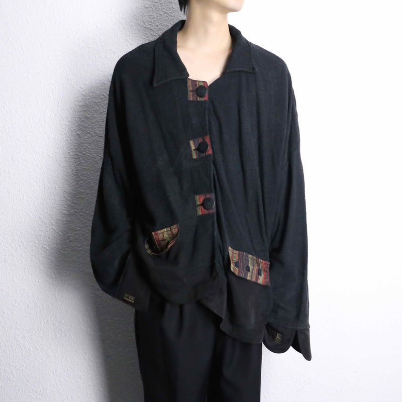 deformation wool × cotton shirt jacket