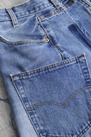 "Re:make" patchwork denim half pants