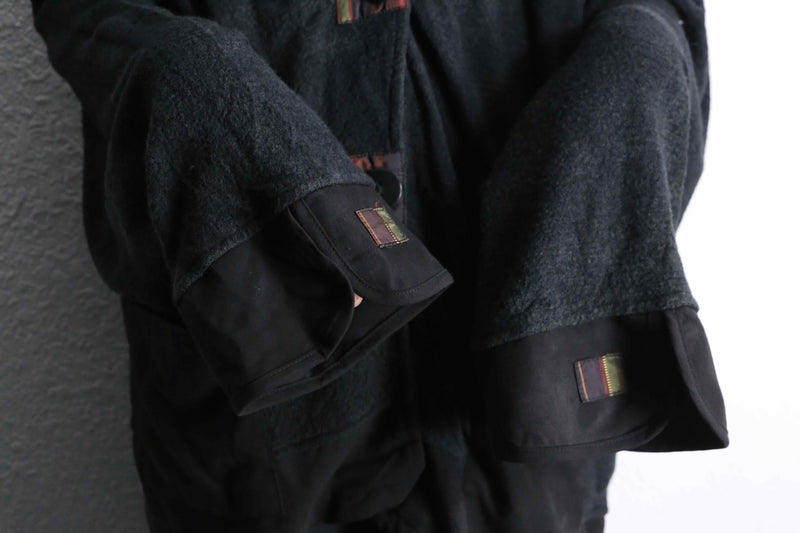 deformation wool × cotton shirt jacket