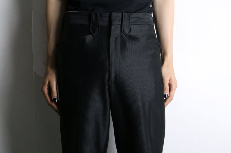 shine black flare western pants