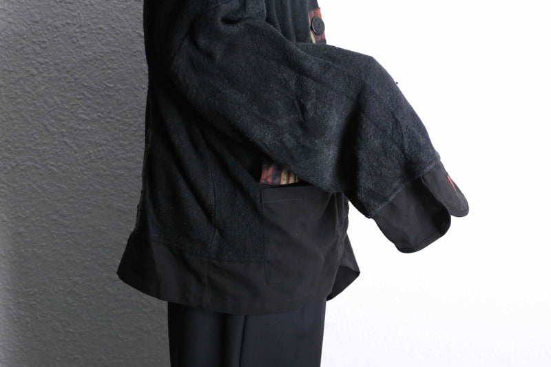 deformation wool × cotton shirt jacket