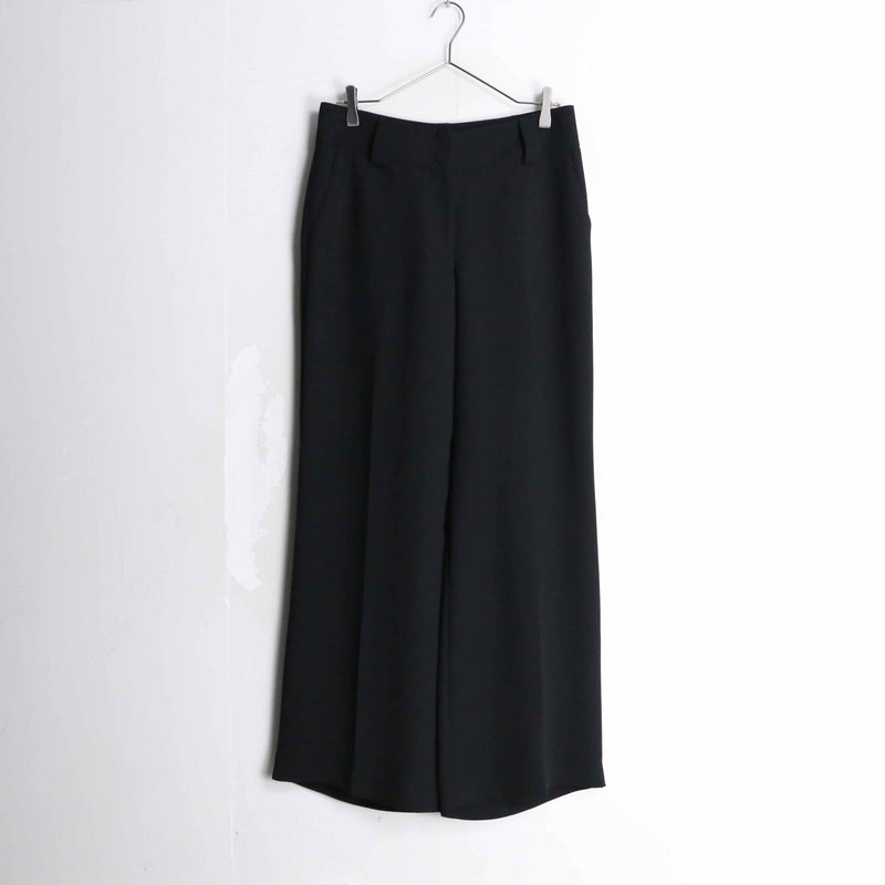 black color drap wide silhouette slacks