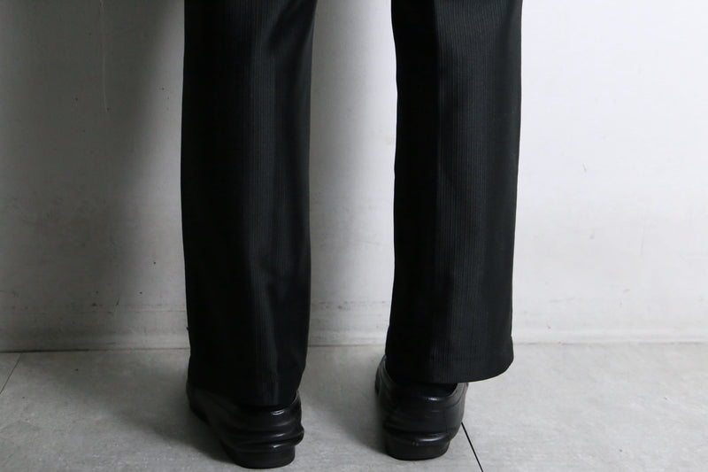 shine black flare western pants