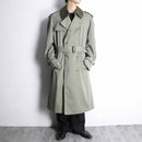 moss green long trench coat