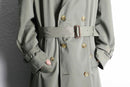 moss green long trench coat