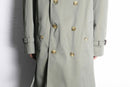 moss green long trench coat