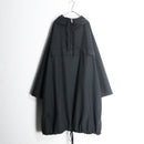 15ss “UNUSED” black long anorak parka