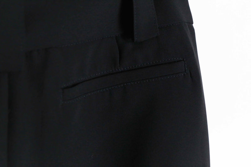 black color drap wide silhouette slacks