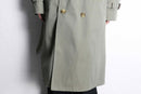 moss green long trench coat