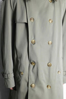 moss green long trench coat