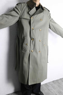 moss green long trench coat