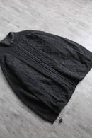 high neck wool zip-up knit