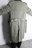 moss green long trench coat