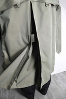 moss green long trench coat