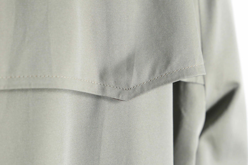 moss green long trench coat