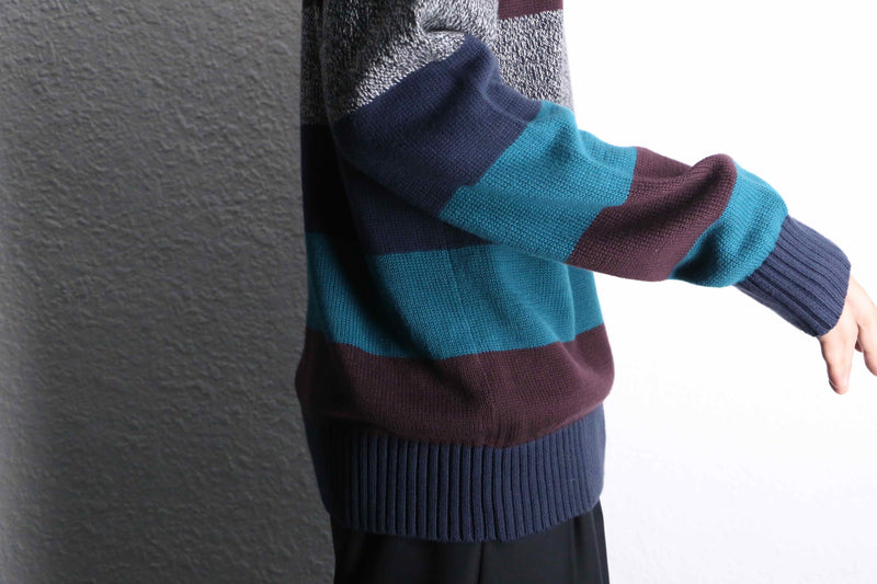 "LAND'S END" mulch color border knit