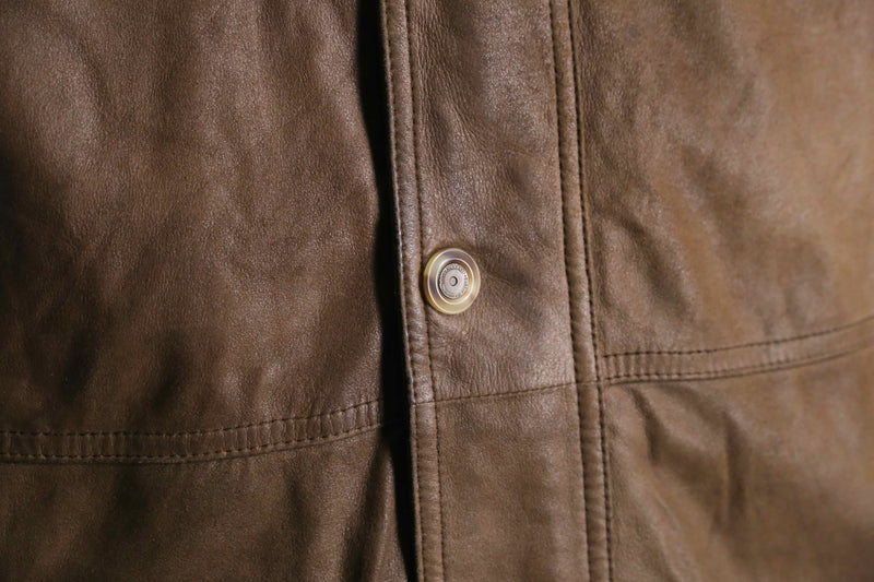 suede × leather combi vest