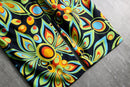 2000s psychedelic flower pattern 1tuck cotton pants