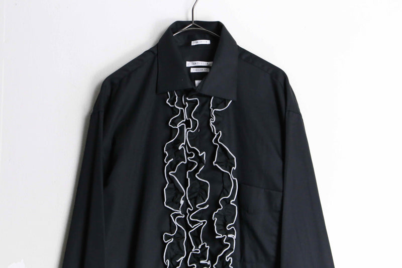 black color custom frill shirt