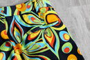 2000s psychedelic flower pattern 1tuck cotton pants