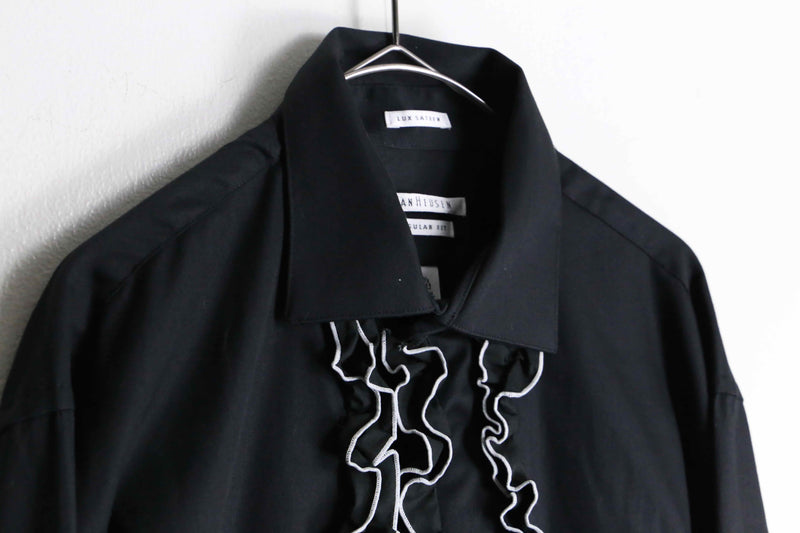 black color custom frill shirt