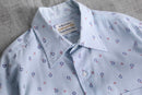 70’s “Arrow” light blue full pattern shirt