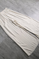 ecru rayon linen wide easy pant