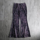1990s-00s tie-dye×croco super flare pants