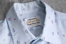 70’s “Arrow” light blue full pattern shirt