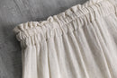 ecru rayon linen wide easy pant