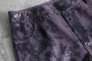 1990s-00s tie-dye×croco super flare pants