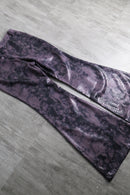 1990s-00s tie-dye×croco super flare pants