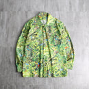 70's jungle puttern big collar L/S shirt