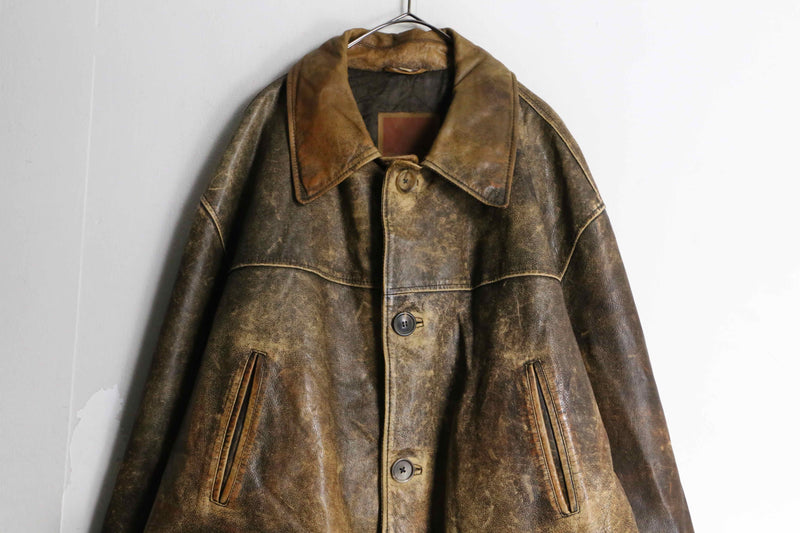 "PIERRE CARDIN" middle leather jacket