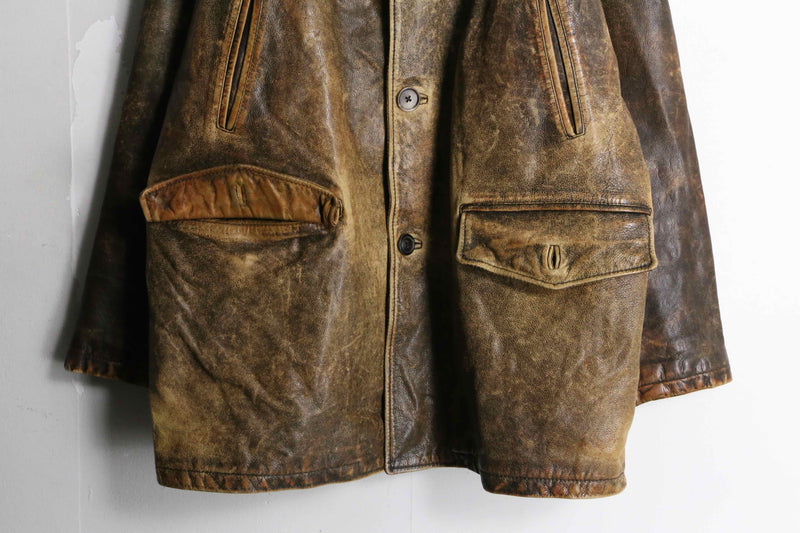 "PIERRE CARDIN" middle leather jacket