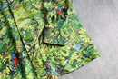 70's jungle puttern big collar L/S shirt