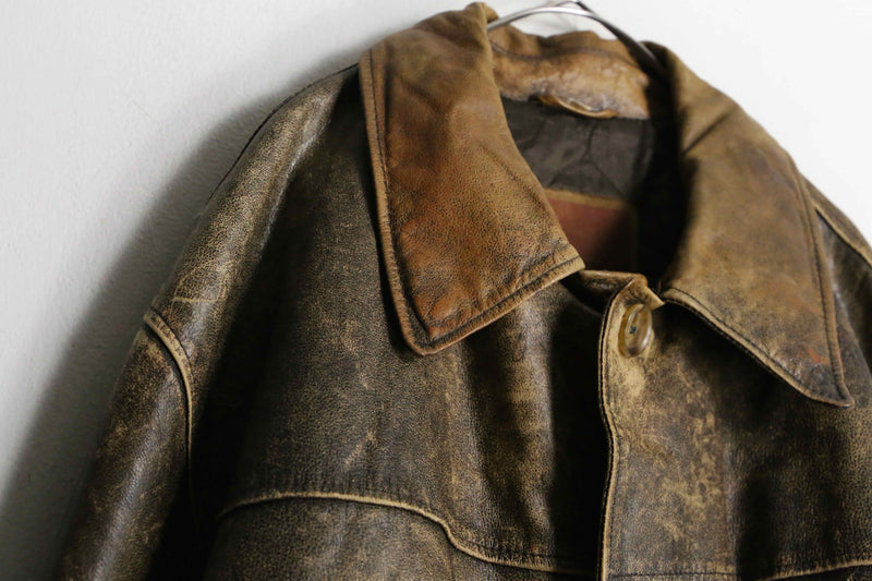 "PIERRE CARDIN" middle leather jacket