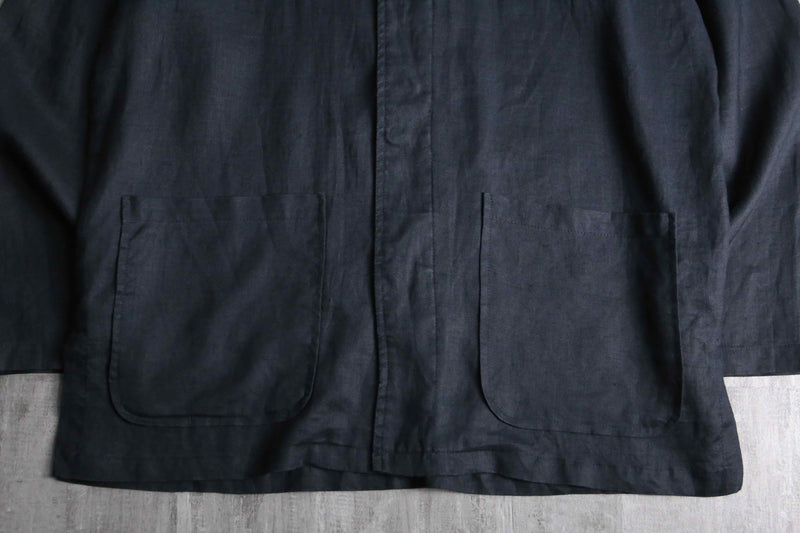 black front fly shirt jacket