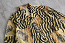 tiger pattern sheer layer shirt