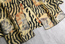 tiger pattern sheer layer shirt