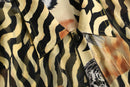 tiger pattern sheer layer shirt