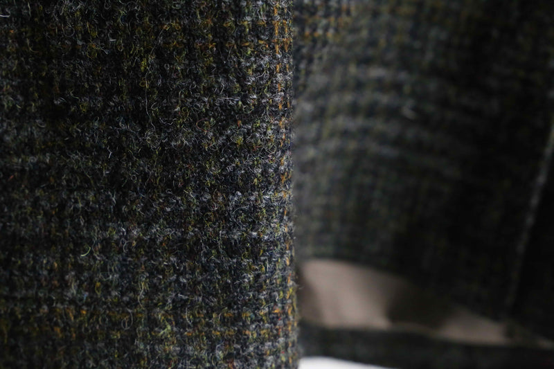 "Brooks Brothers × Harris Tweed" houndtooth check wool hunting jacket