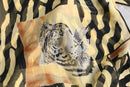 tiger pattern sheer layer shirt