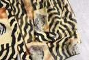 tiger pattern sheer layer shirt