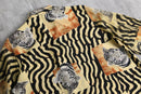 tiger pattern sheer layer shirt