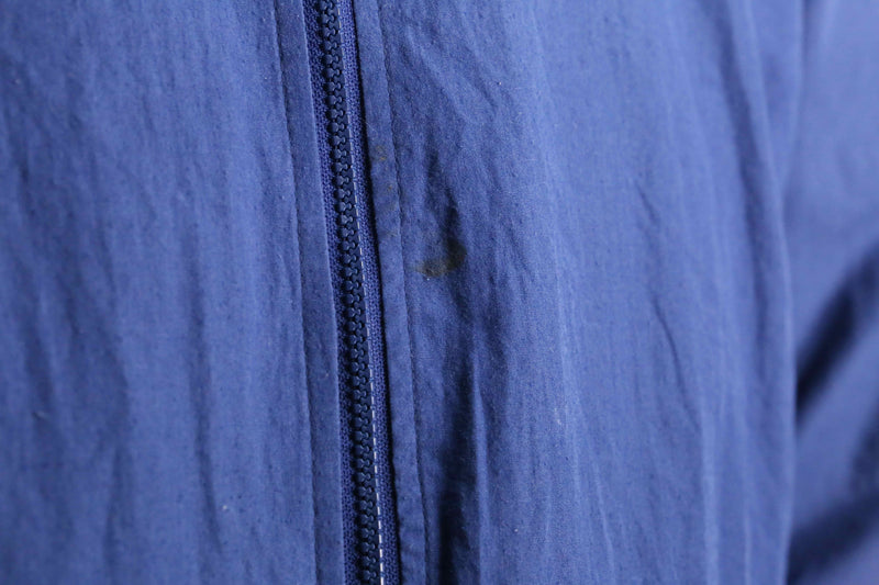 reversible zip-up blouson : check＆navy