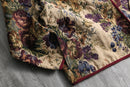 1990-00s button less botanical tapestry jacket