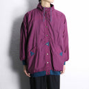 sweat × nylon reversible blouson