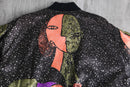 picasso like pattern blouson
